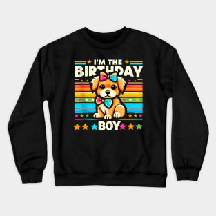 Im The Birthday Boy Dog Paw Family Matching Crewneck Sweatshirt